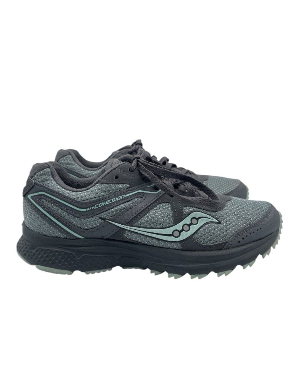 EUC Saucony Gray Mint Cohesion TR11 Trail Running Sneakers Size 7 W